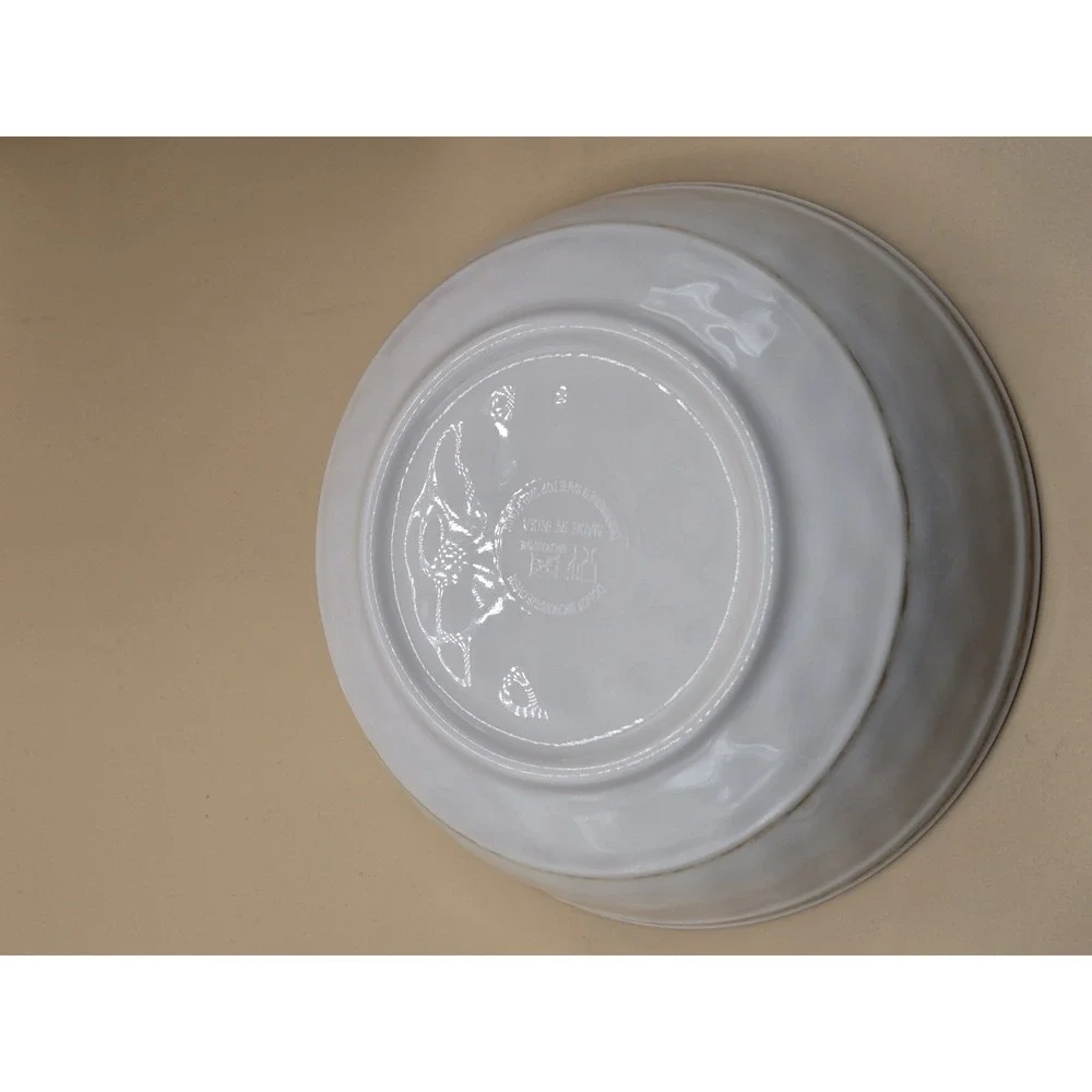 Pottery Barn Cabana Melamine Cereal Bowl Set of 4 Stone‎ NEW
